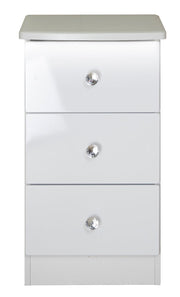 Lumiere 3 Drawer Bedside Cabinet