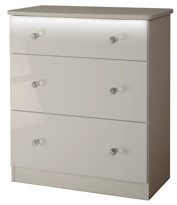 Lumiere 3 Drawer Deep Chest Of Drawers