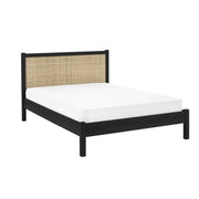 Padstow Rattan Bed - Black