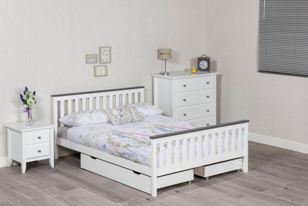 Amani Shanghai Bed (White/Grey)