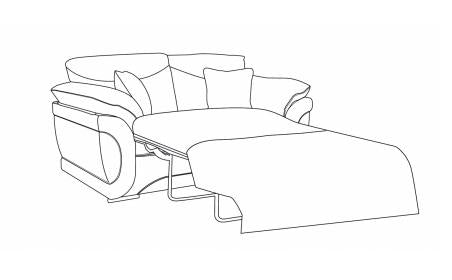 Omega 120cm Standard Sofa Bed