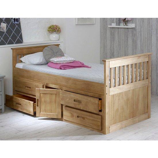 Amani Captains Storage Bed (Waxed)