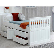 Amani Captains Storage Bed (White)