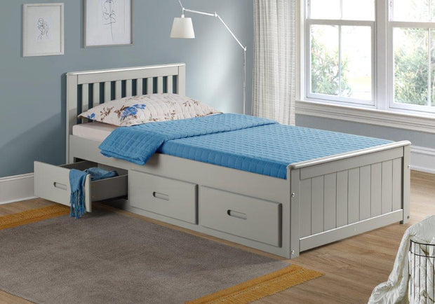 Amani Mission Storage Bed (Grey)