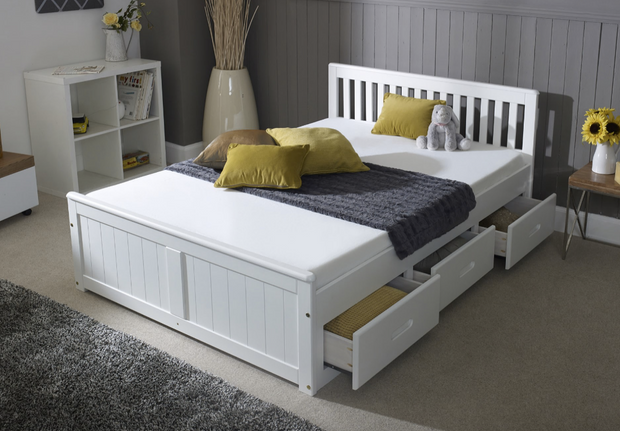 Amani Mission Storage Bed (White)