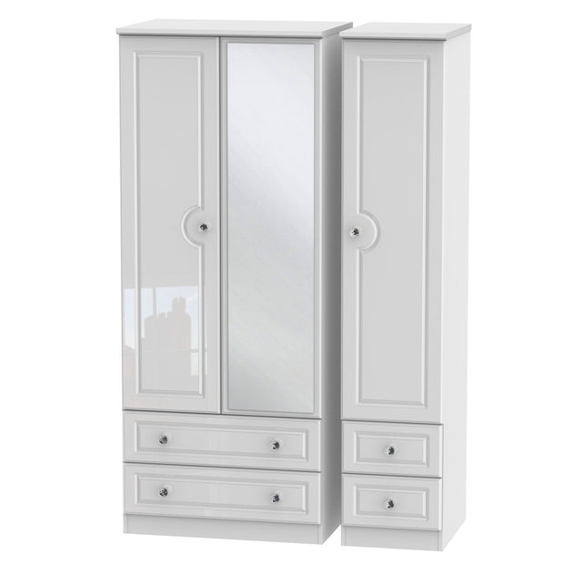 Balmoral 3 Door 4 Drawer Mirror Wardrobe