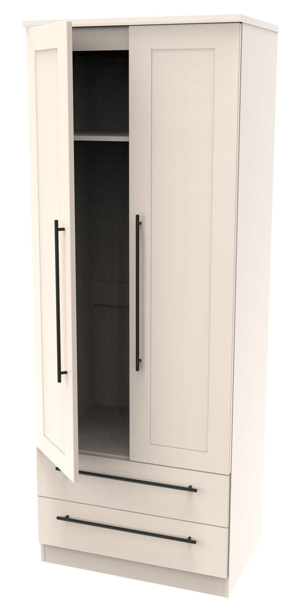 Beverley 2 Drawer Tall Wardrobe