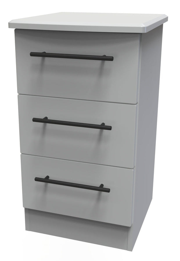 Beverley 3 Drawer Bedside Cabinet