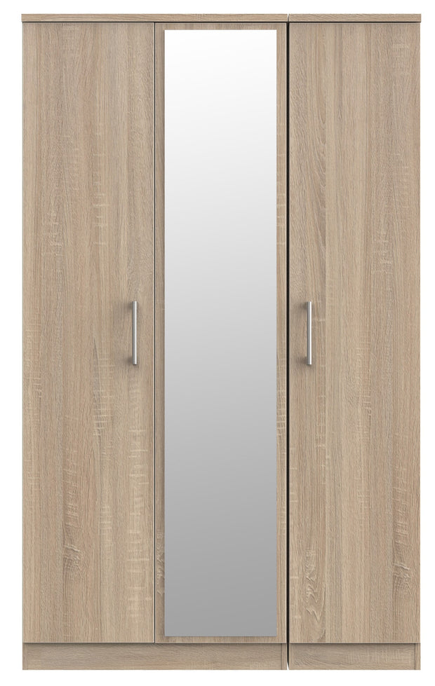 Devon 3 Door Mirror Wardrobe