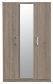 Devon 3 Door Mirror Wardrobe