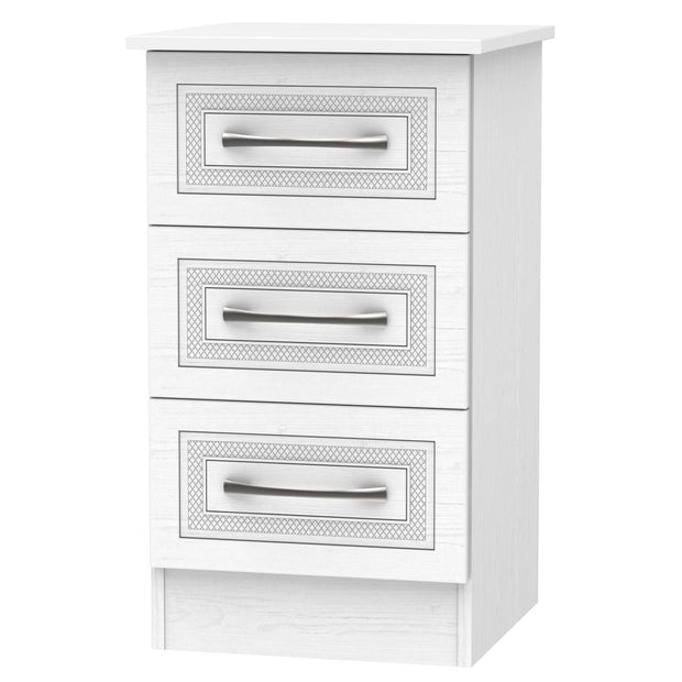 Dorset 3 Drawer Bedside Cabinet