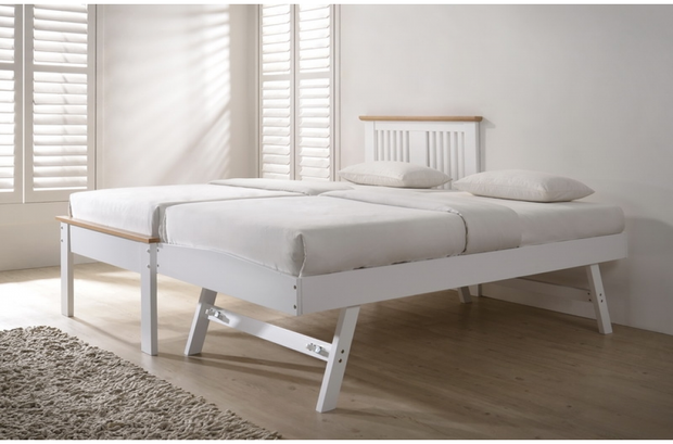 Halkyn Guest Bed - White & Oak