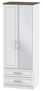 Kent 2 Door 2 Drawer Tall Mirror Wardrobe