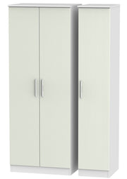 Knightsbridge 3 Door Tall Plain Wardrobe