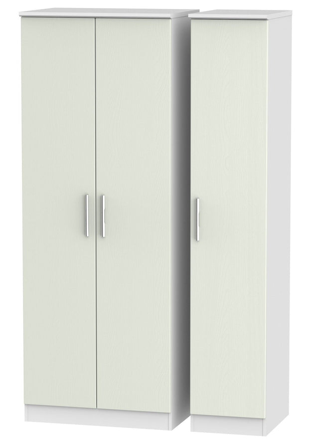 Knightsbridge 3 Door Tall Plain Wardrobe