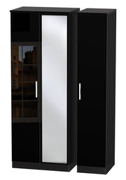 Knightsbridge 3 Door Tall Wardrobe With Mirror