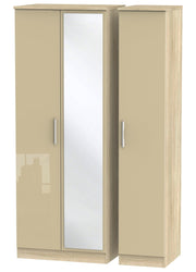 Knightsbridge 3 Door Tall Wardrobe With Mirror