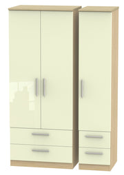 Knightsbridge Triple 2 Drawer + Drawer Wardrobe