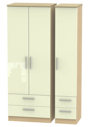 Knightsbridge Tall Triple 2 Drawer + Drawer Wardrobe