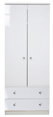 Lumiere 2 Door 2 Drawer Tall Wardrobe