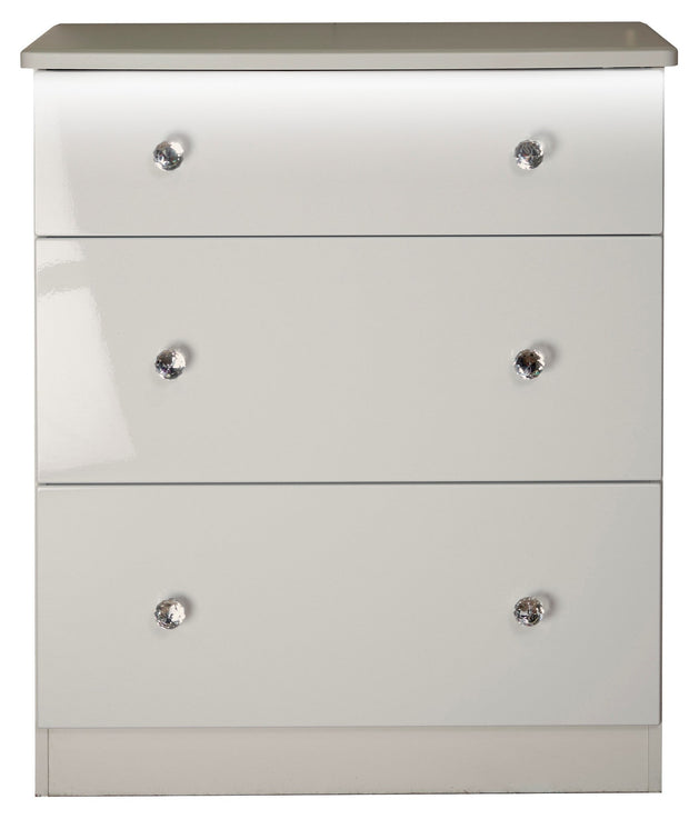 Lumiere 3 Drawer Deep Chest Of Drawers