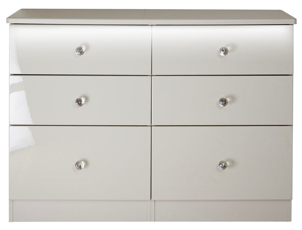 Lumiere 6 Drawer Midi Chest Of Drawers