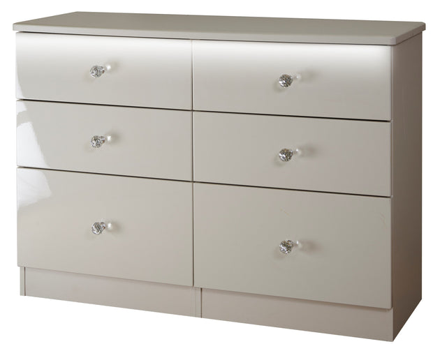 Lumiere 6 Drawer Midi Chest Of Drawers