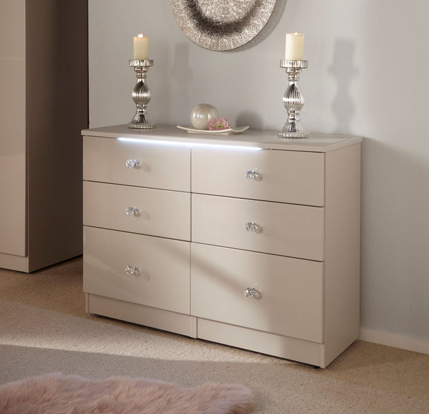 Lumiere 6 Drawer Midi Chest Of Drawers