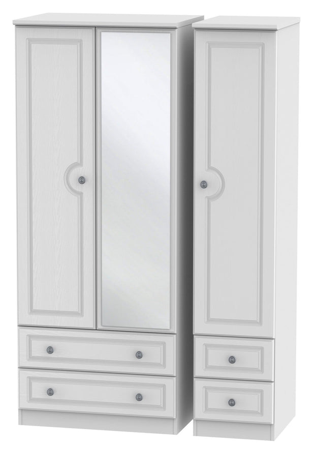 Pembroke 3 Door 4 Drawer Mirror Wardrobe