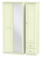 Pembroke 3 Door 2 Right Drawer Mirror Wardrobe