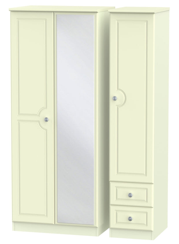 Pembroke 3 Door 2 Right Drawer Mirror Wardrobe