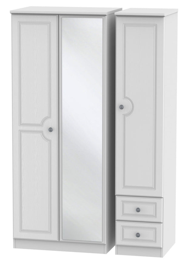 Pembroke 3 Door 2 Right Drawer Mirror Wardrobe