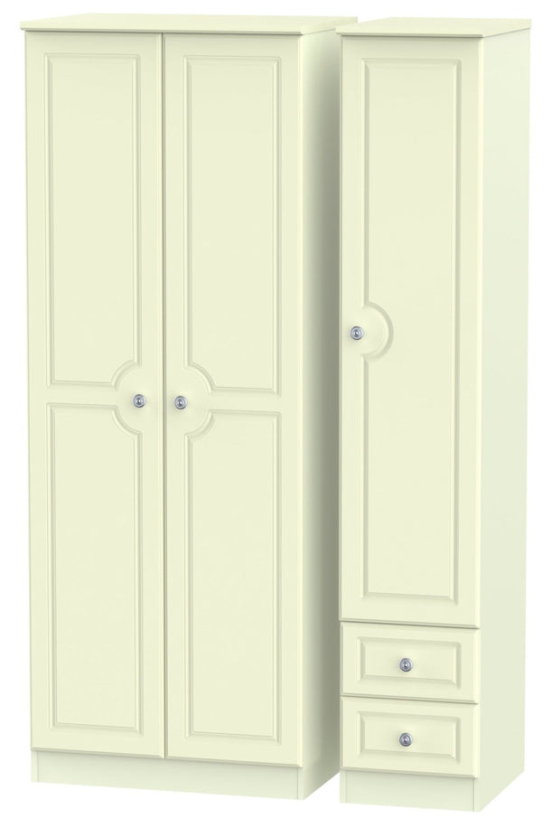 Pembroke 3 Door 2 Right Drawer Tall Plain Wardrobe