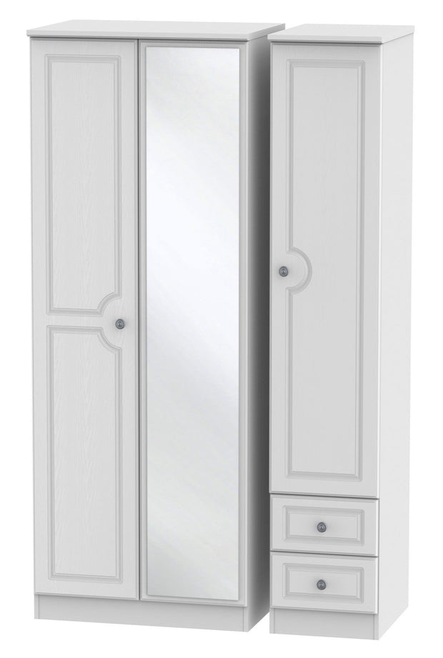 Pembroke 3 Door 2 Right Drawer Tall Mirror Wardrobe