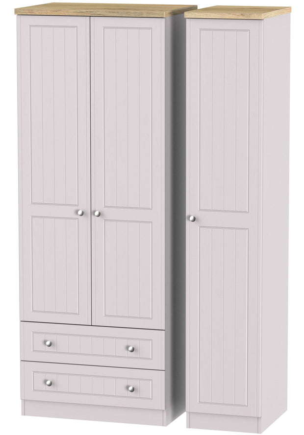 Vienna 3 Door 2 Right Drawer Tall Wardrobe