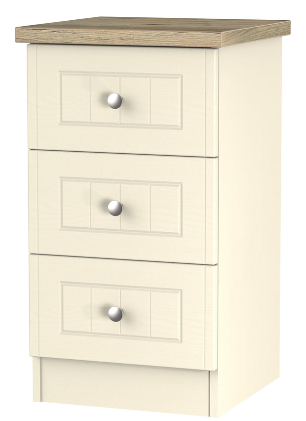 Vienna 3 Drawer Bedside Cabinet