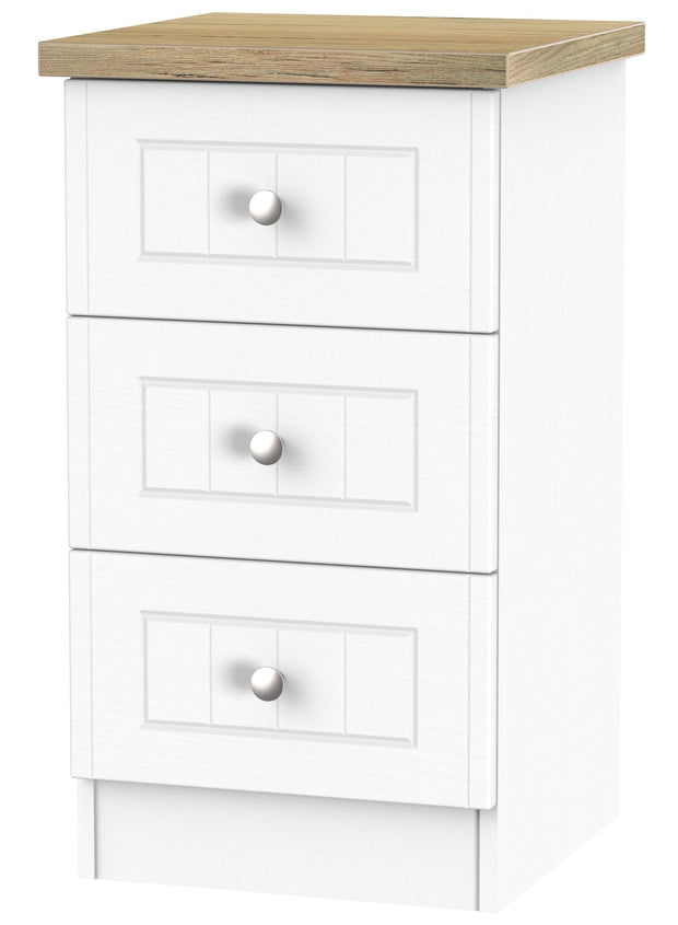 Vienna 3 Drawer Bedside Cabinet