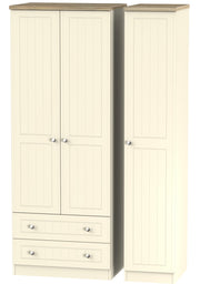 Vienna 3 Door 2 Right Drawer Tall Wardrobe