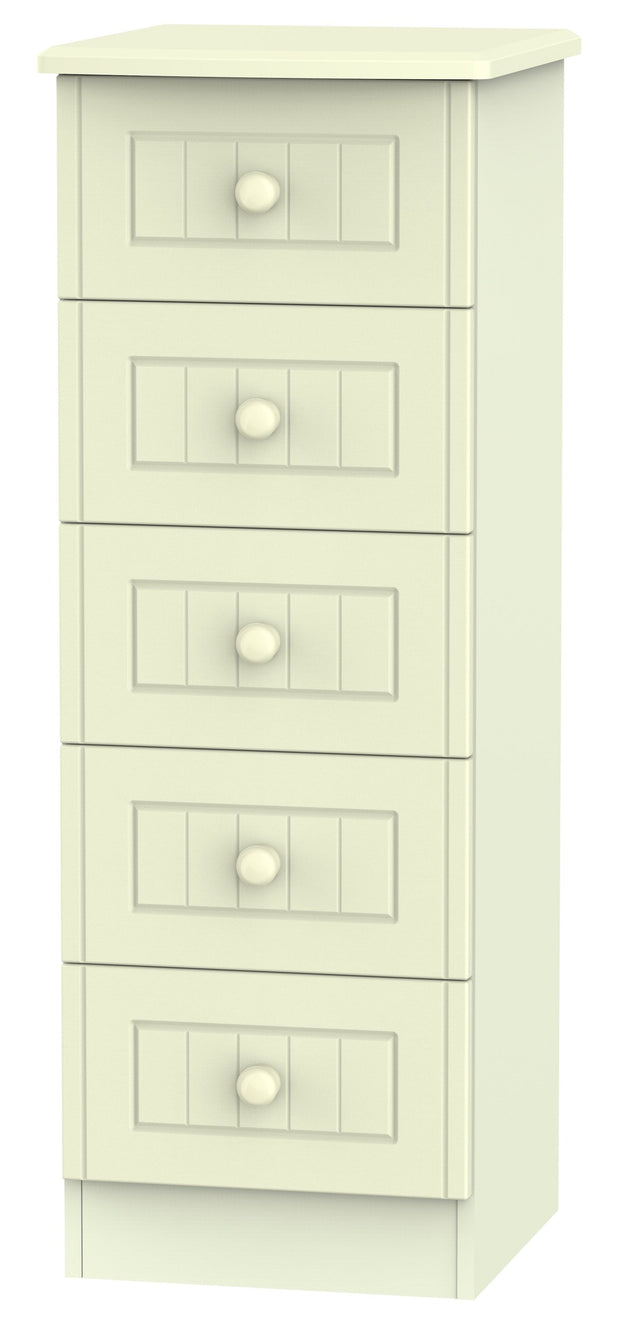 Warwick 5 Drawer Narrow Chest Of Drawers