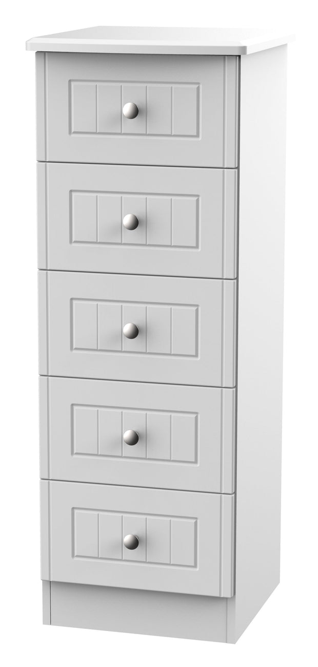 Warwick 5 Drawer Narrow Chest Of Drawers