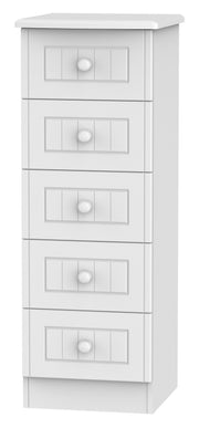 Warwick 5 Drawer Narrow Chest Of Drawers