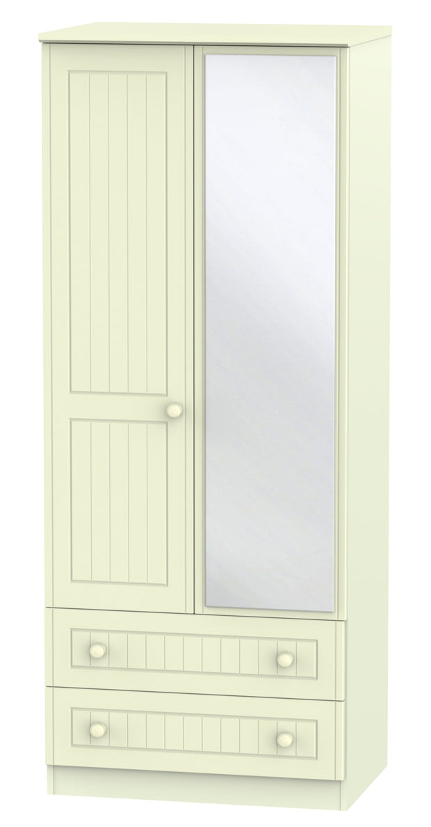 Warwick 2 Door Mirror Combi Wardrobe