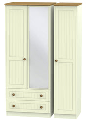 Warwick 3 Door 2 Left Drawer Mirror Wardrobe