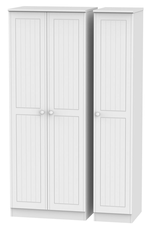 Warwick 3 Door Tall Plain Wardrobe