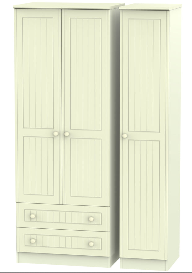 Warwick 3 Door 2 Left Drawer Tall Wardrobe