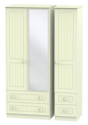 Warwick 3 Door 4 Drawer Mirror Wardrobe