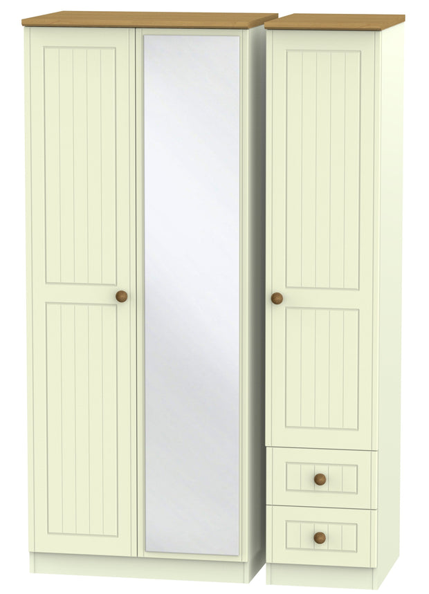 Warwick 3 Door 2 Right Drawer Mirror Wardrobe