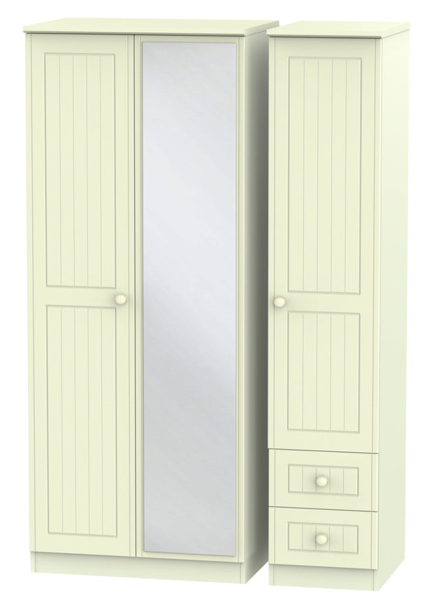 Warwick 3 Door 2 Right Drawer Mirror Wardrobe