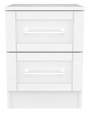 York 2 Drawer Bedside Cabinet