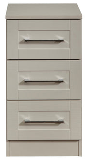 York 3 Drawer Bedside Cabinet